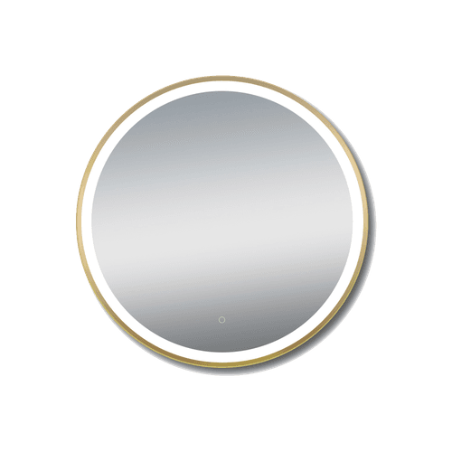 Cadre 850mm LED Mirror with Demister Brushed Gold