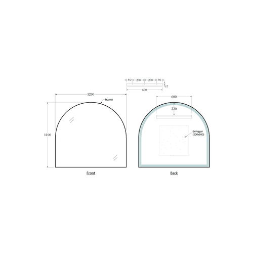 CODE Aspect 1200 Arch Framed Mirror Range