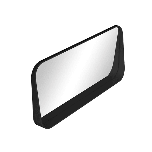 iStone 1100mm Rectangular Mirror with Shelf Matte Black