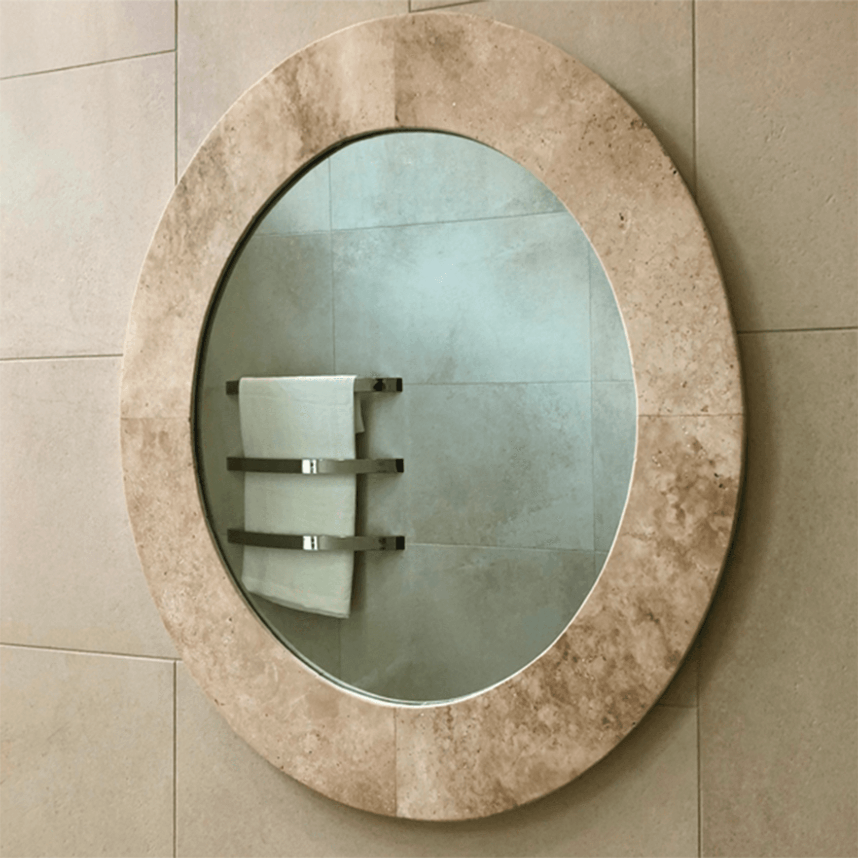 Marble Round Mirror