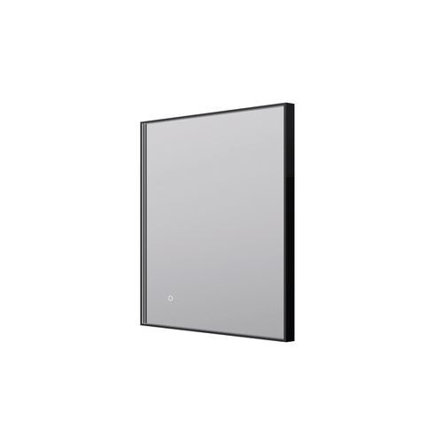Eclipse Rectangle Black LED Framed Mirror with Demister
