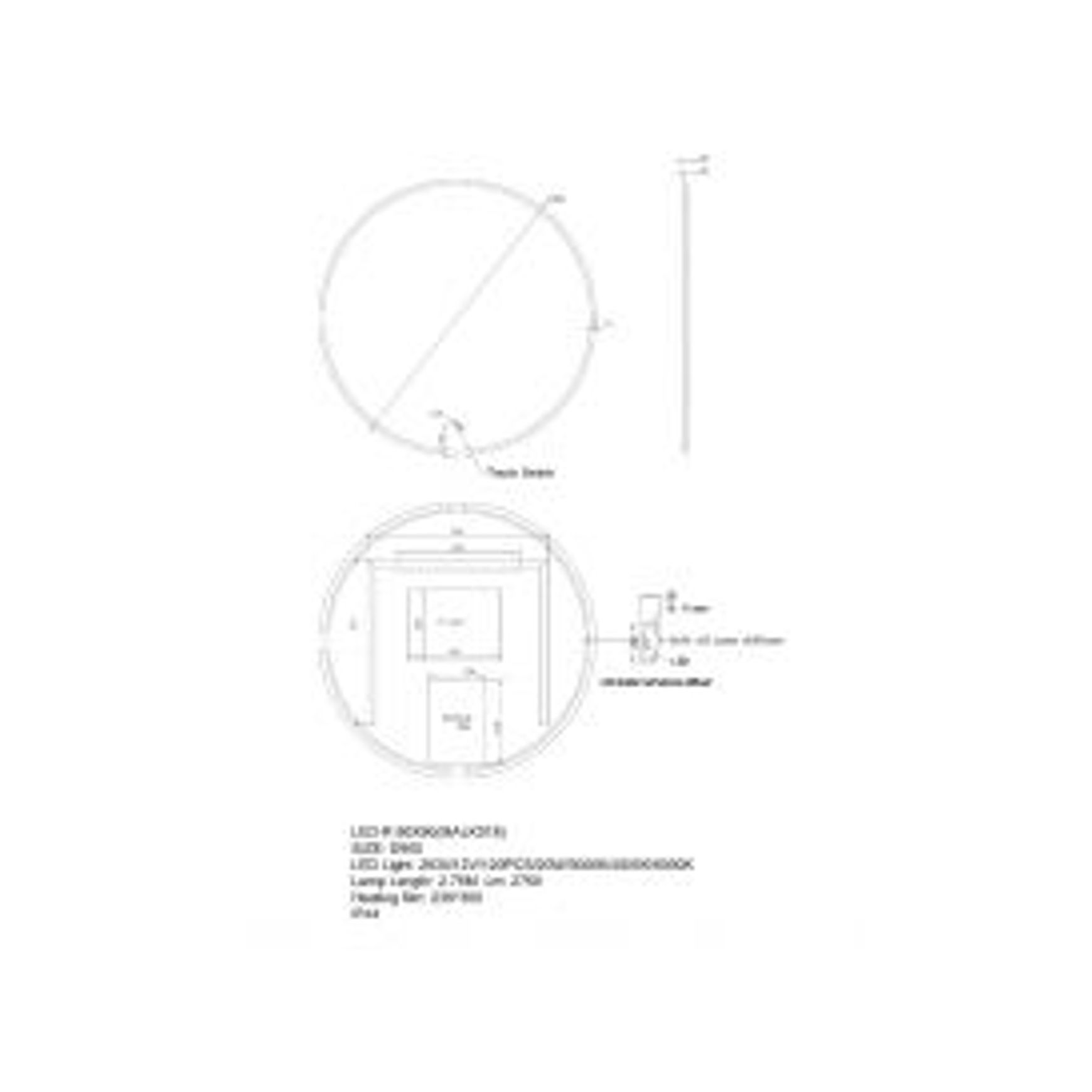 Round LED Mirror LM-LED-R1-9090