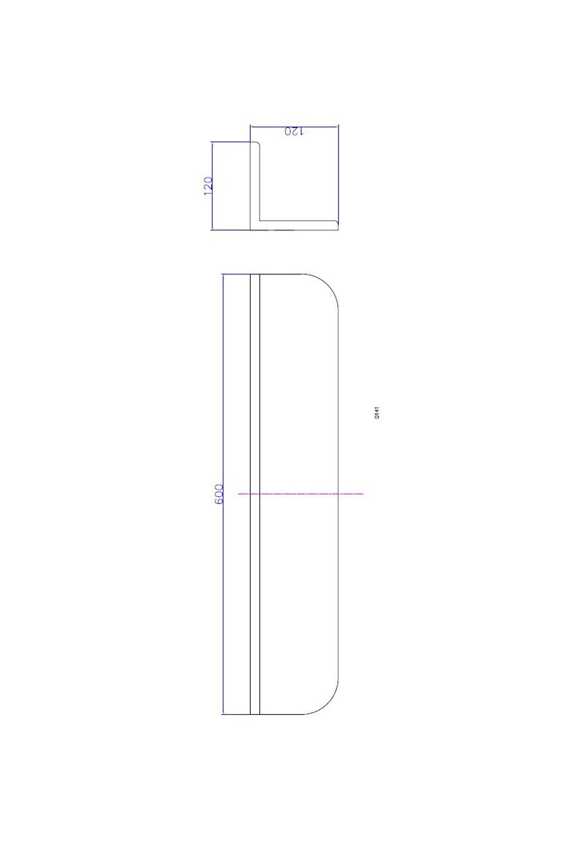 iStone Flippable 600mm Shelf Gloss White