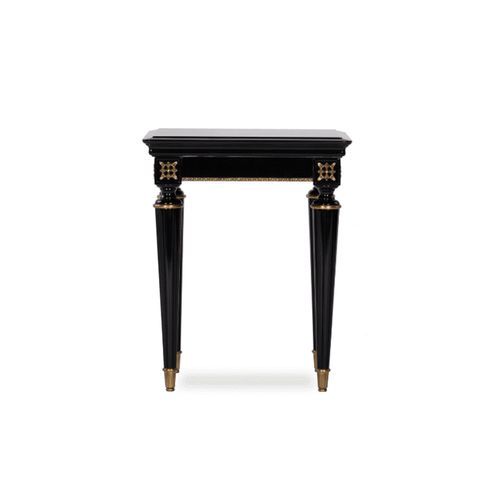 Elegant Black and Gold Luxury Accent Tables "Piano"