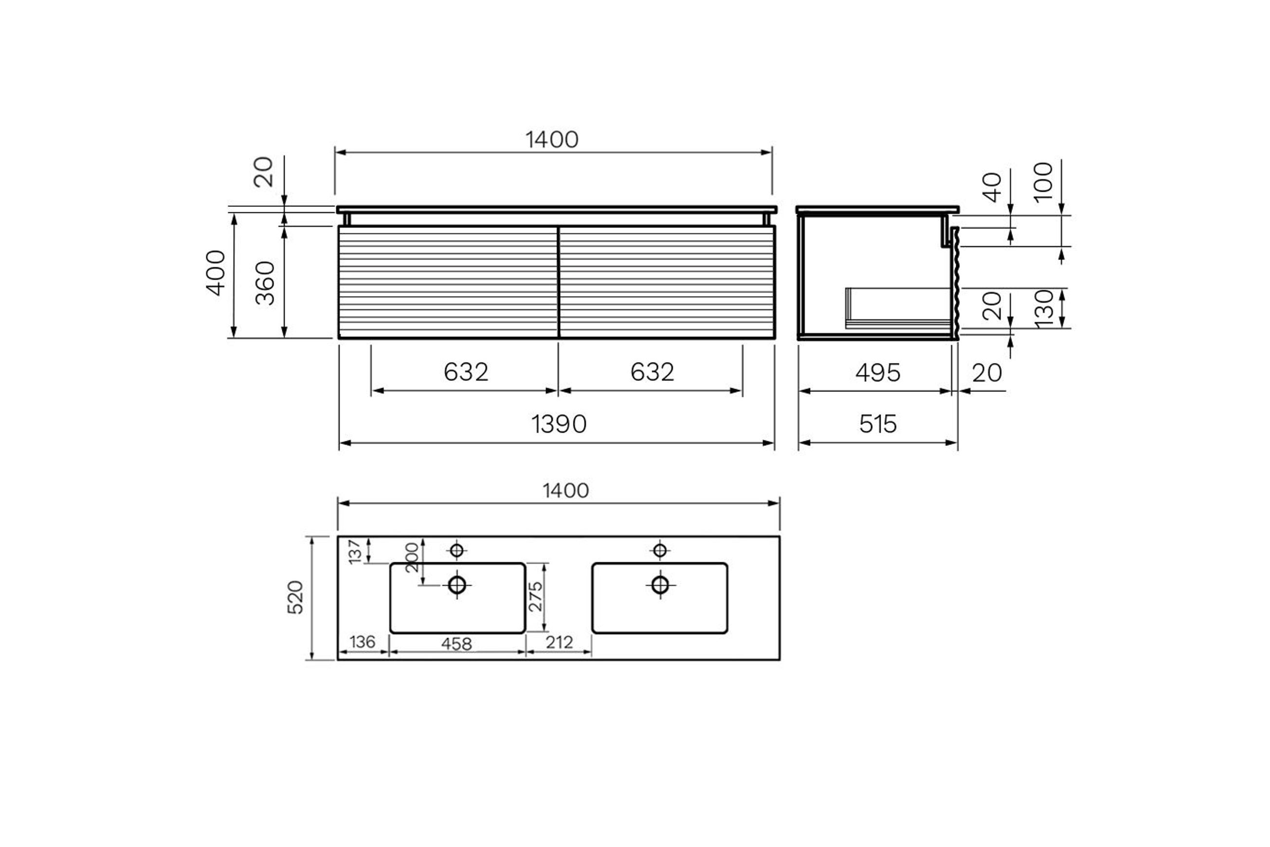 Parisi Vanities with Evostone Tops