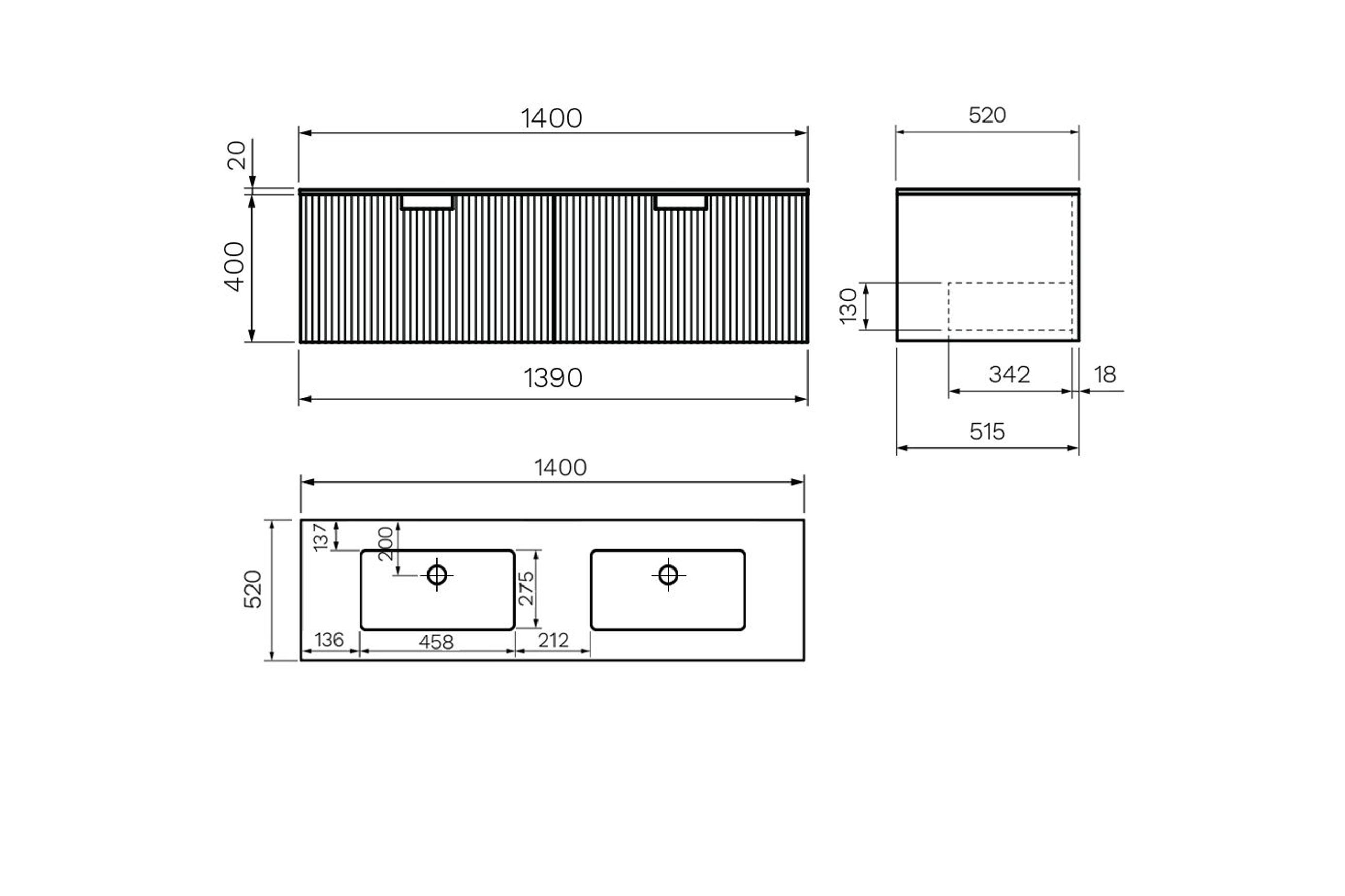 Parisi Vanities with Evostone Tops