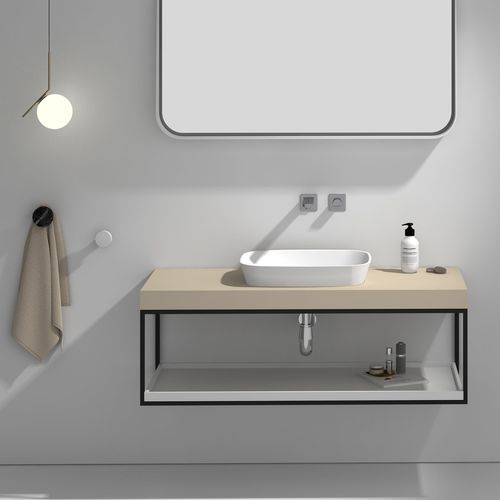 G2729 1200mm Wall Hung Timber Open Shelf Vanity