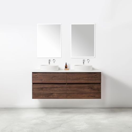 Soft Solid Surface 1550, 4 Drawer, Wall-Hung Vanity