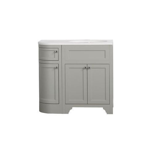 Kzoao 900mm Grey England Freestanding Vanity (right)