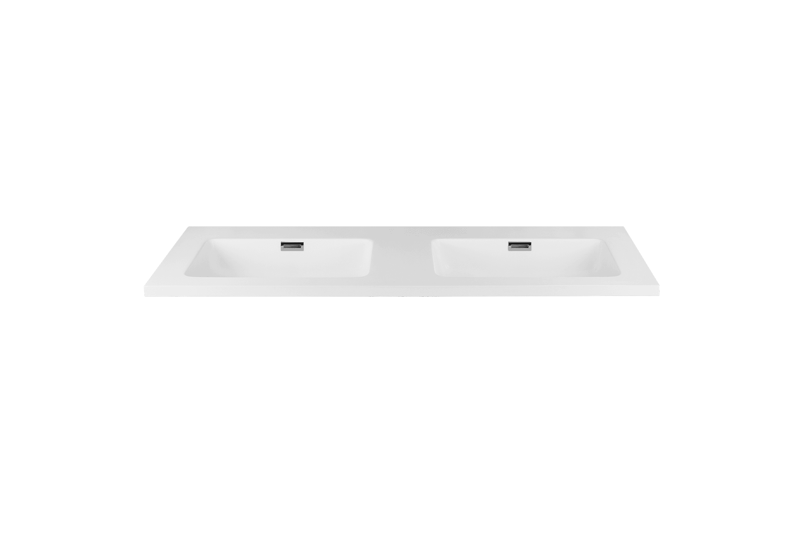 Kzoao 1200mm Honed Dual Bowl Lexus Top Matte White