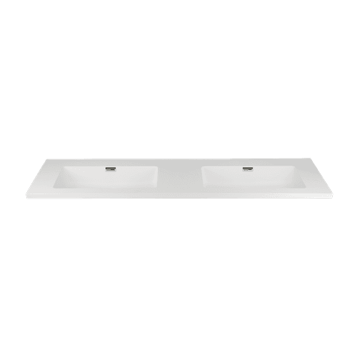 Kzoao 1600mm Honed Dual Bowl Lexus Top Matte White