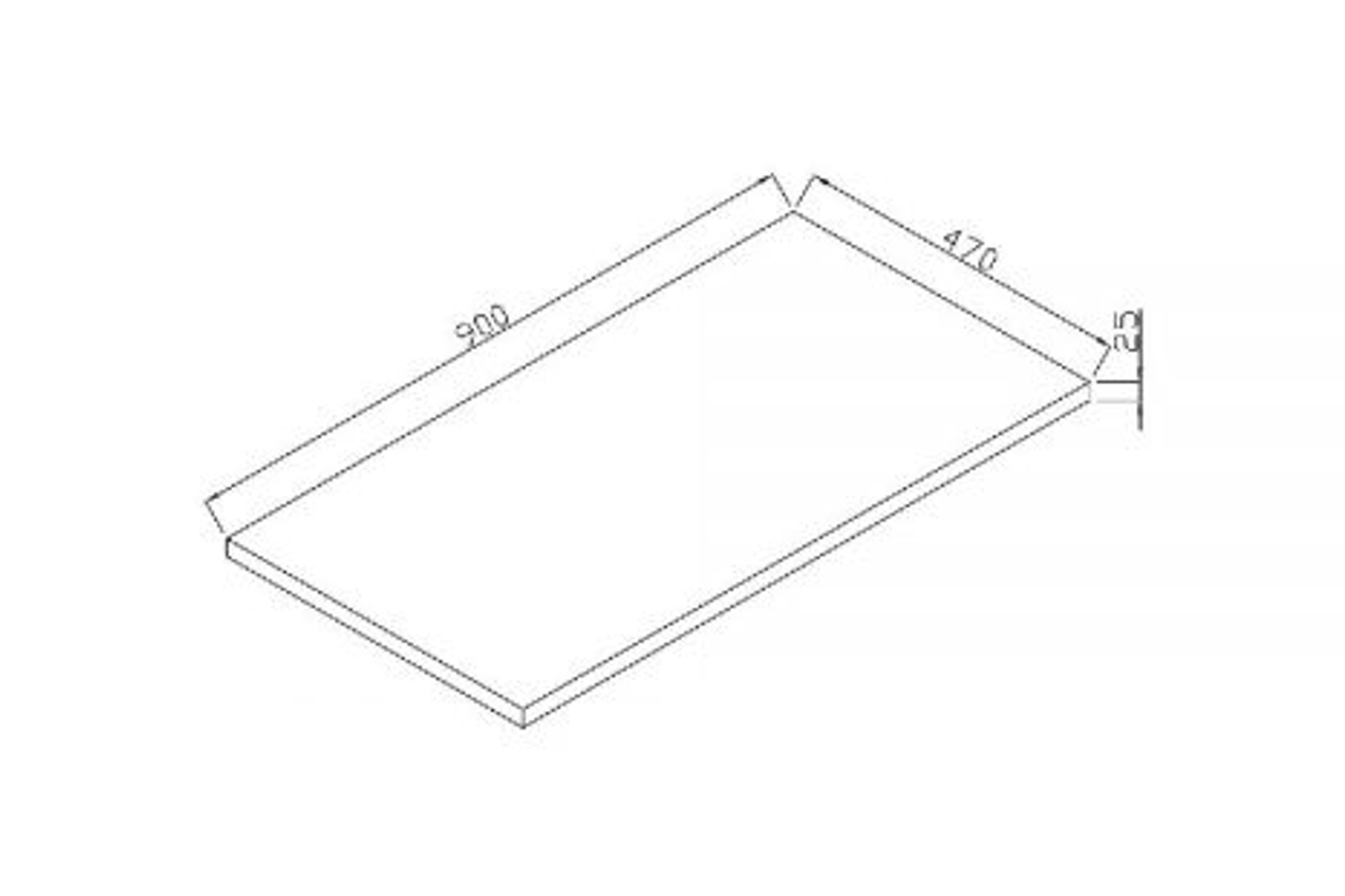Kzoao 900mm Lexus Slab Top Matte White