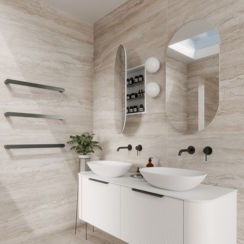 Code Neo Oval Inset Mirror Cabinet 500 X 950Mm