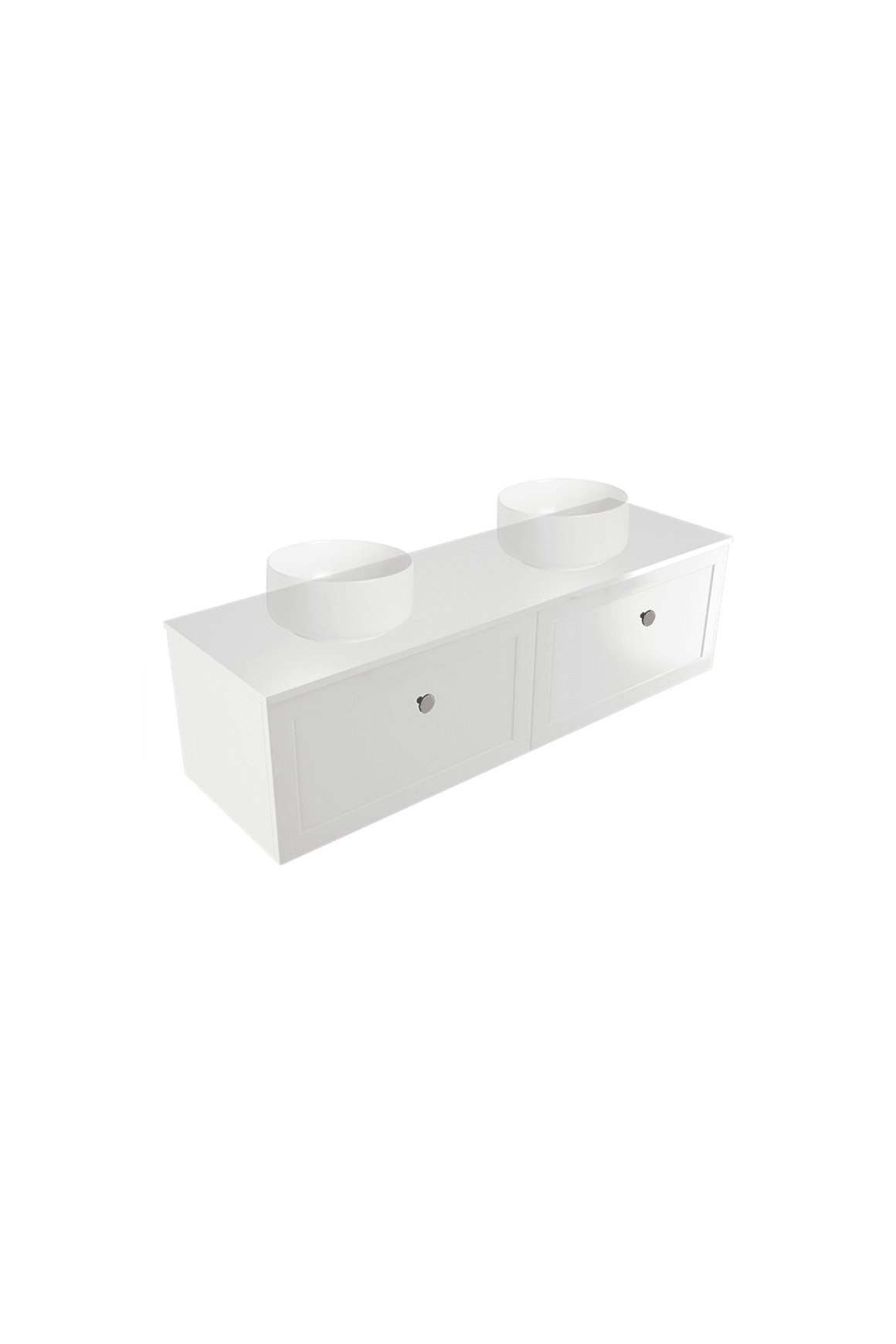 Telaio 1500 Double Bowl Wall Vanity