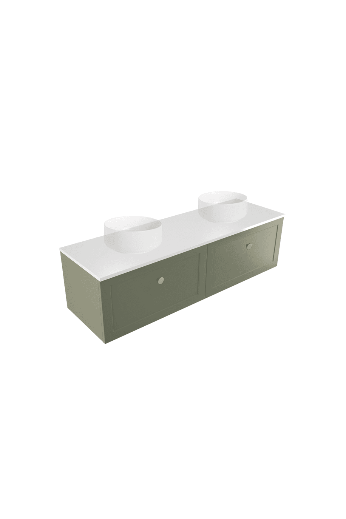 Telaio 1500 Double Bowl Wall Vanity