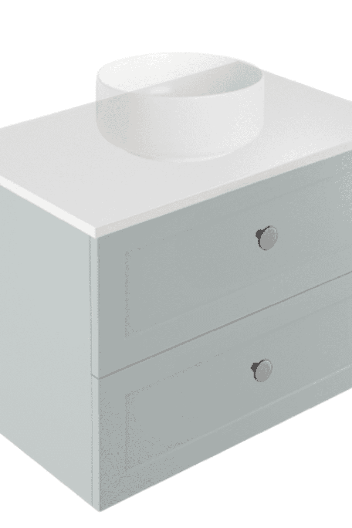 Telaio 750 Single Centre Bowl 2 Drawer Wall Vanity