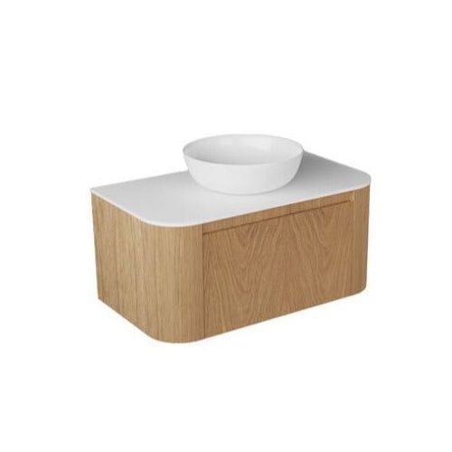 Curved Tondo 900 Single Drawer Wall Hung Vanity - 6 Colours