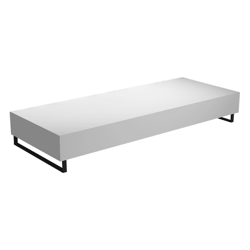 Wall Mount Slab 1500 x 460 x 120mm Matte White Stone