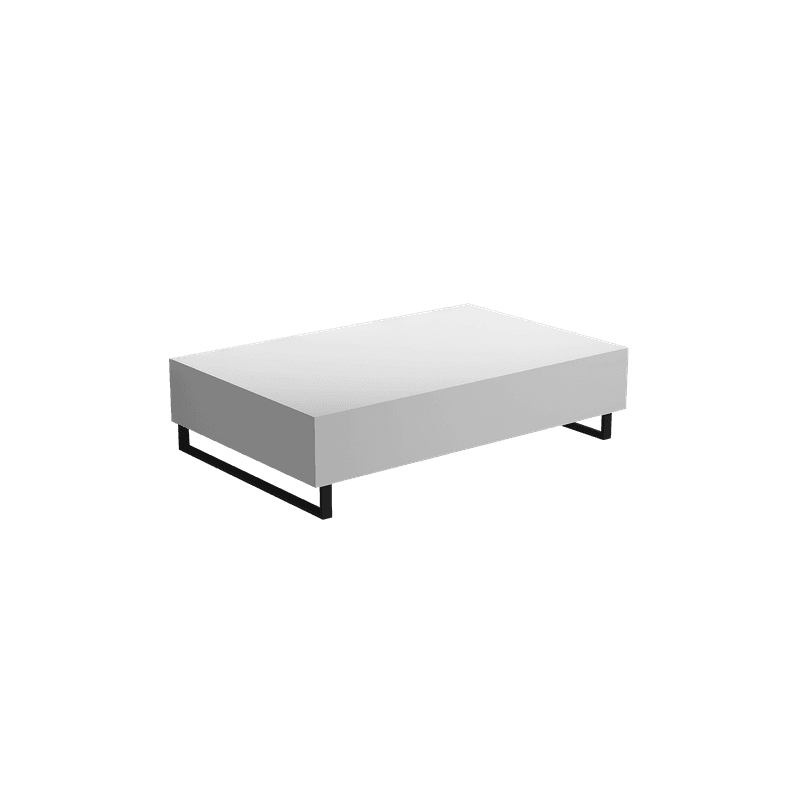 Wall Mount Slab 900 x 460 x 120mm Matte White Stone