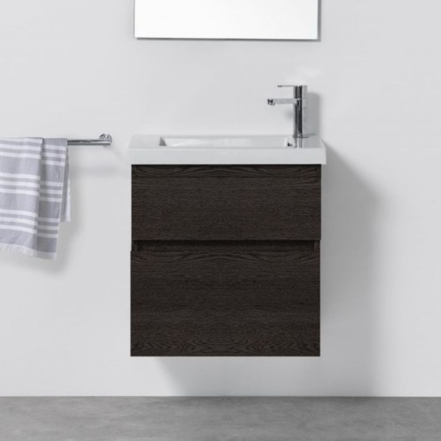 Cangas Slim Wall-Hung Vanity, 2 Drawers