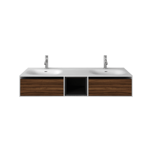 Wall Hung Timber Solid Surface 1500mm Vanity G38488-3