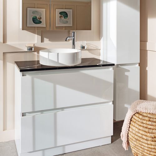 Valencia Elite Floorstanding Vanity 1200mm Stone Top Double Bowl