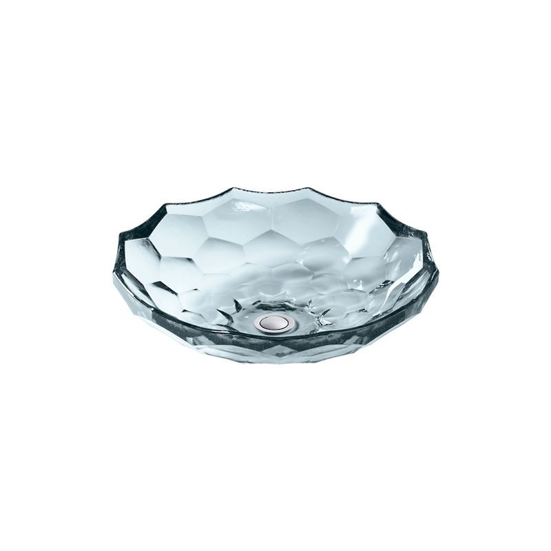 Briolette Faceted Glass Vessel Basin