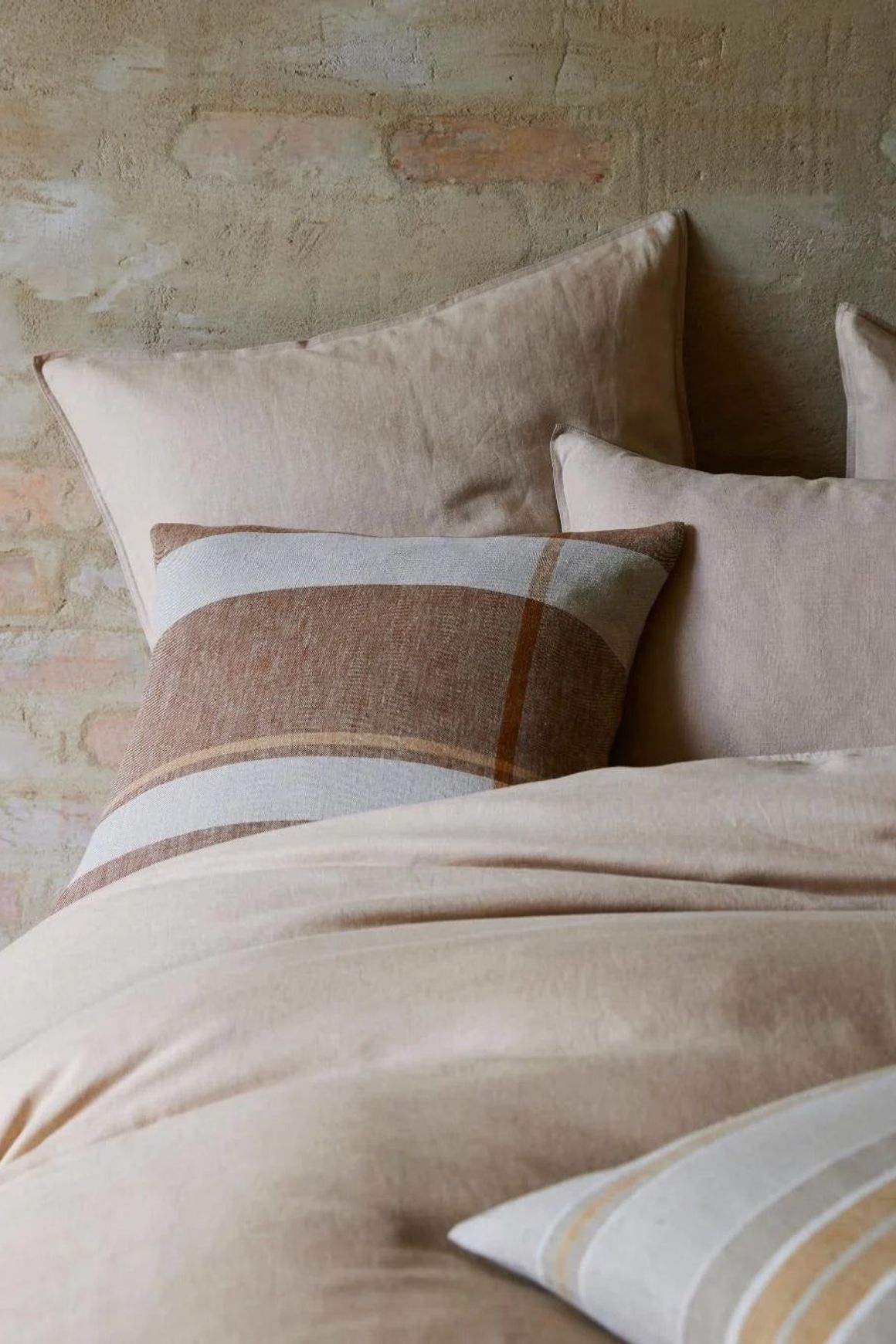 Ravello Linen Fitted Sheet - Shell | Weave Home Bed Linen