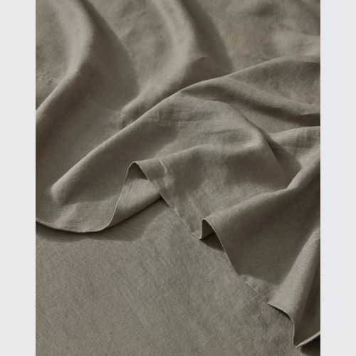 Ravello Linen Flat Sheet - Caper | Weave Home Bed Linen
