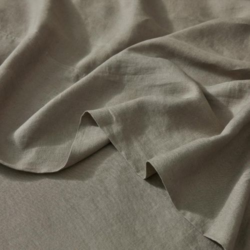 Ravello Linen Flat Sheet - Caper | Weave Home Bed Linen