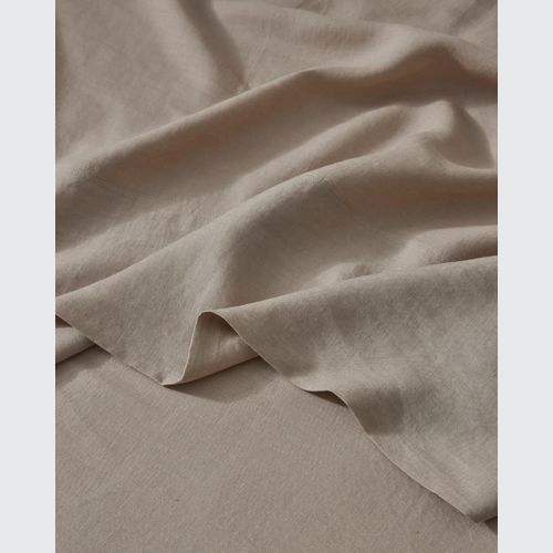 Ravello Linen Flat Sheet - Shell | Weave Home Bed Linen