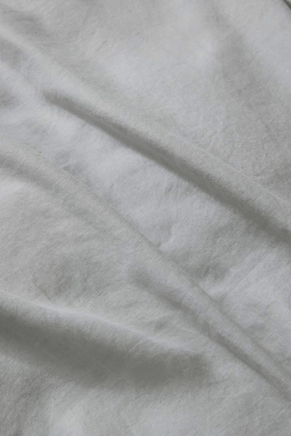 Ravello Linen Fitted Sheet - Silver | Weave Home Bed Linen