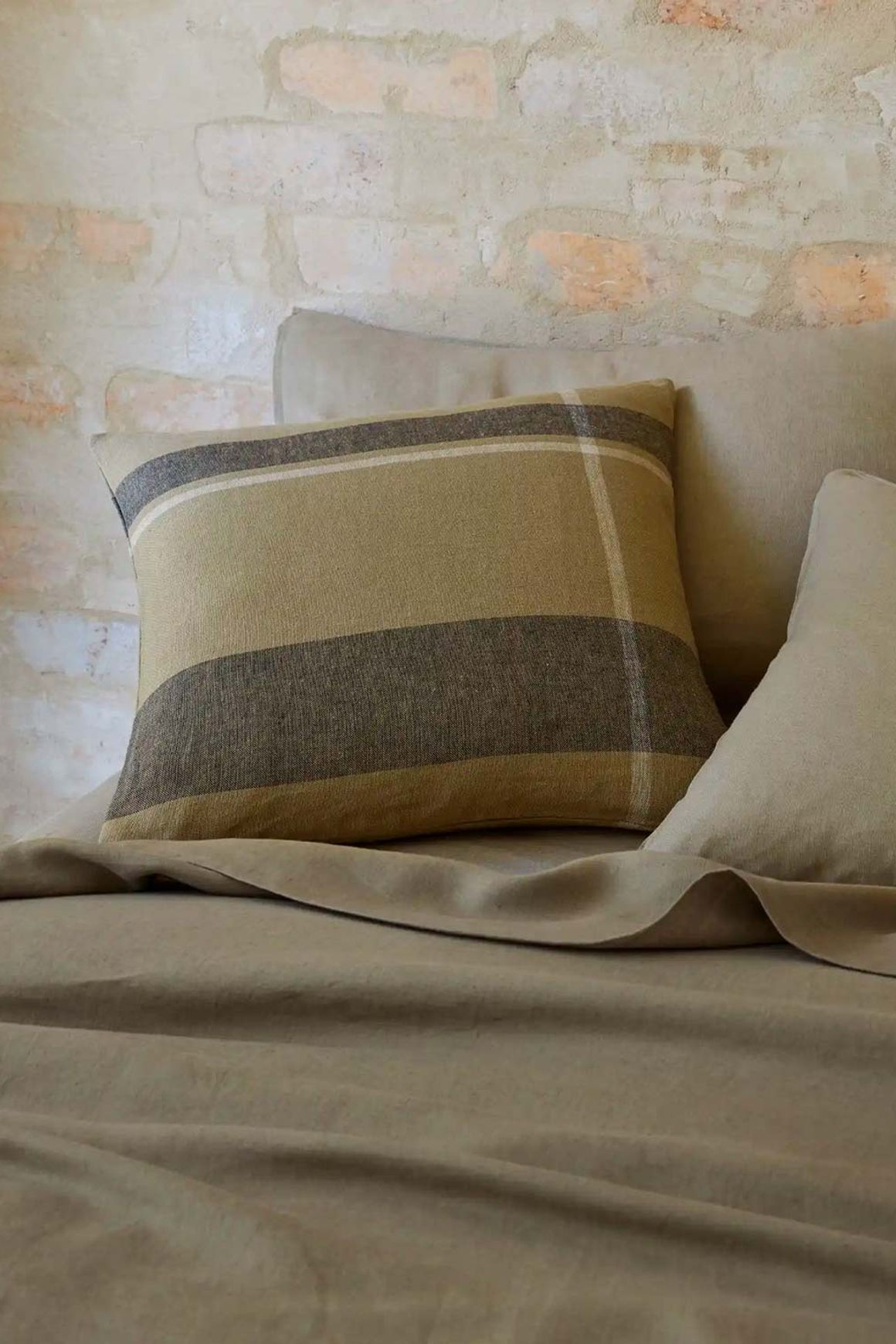 Ravello Linen Fitted Sheet - Caper | Weave Home Bed Linen