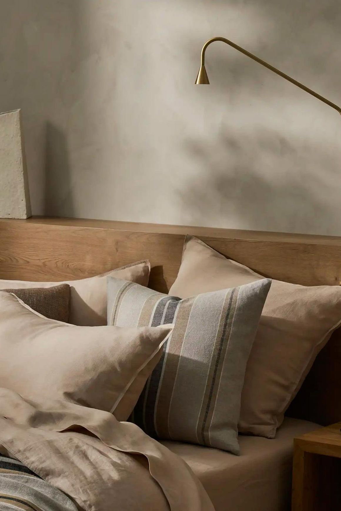 Ravello Linen Fitted Sheet - Shell | Weave Home Bed Linen