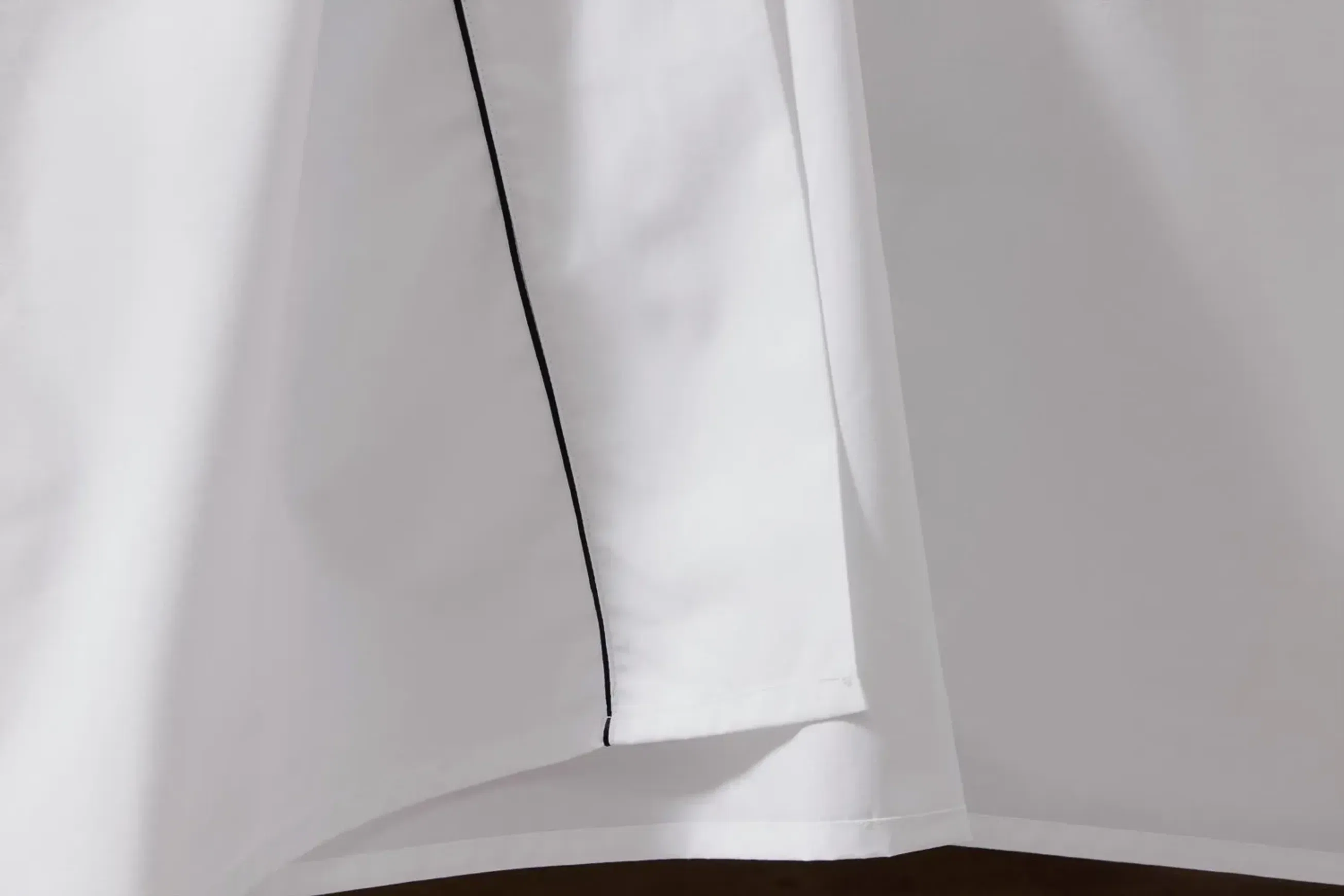 Cotton Percale Flat Sheets with Piping