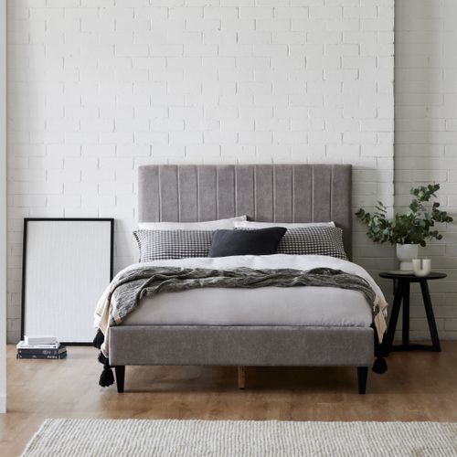 Cannes 2PCE Double Upholstered Headboard and Bed Base B