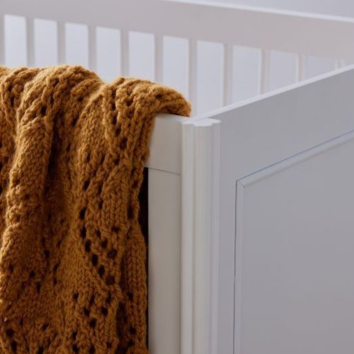 Banksia Hardwood Baby Cot with Storage | White