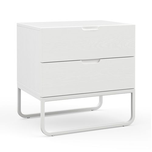 Dante 2 Drawer Bedside Table | White Oak