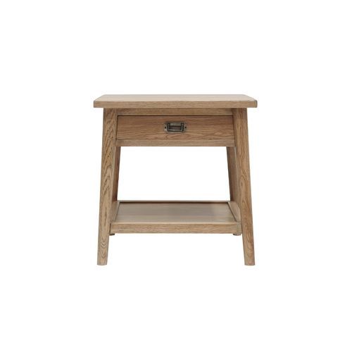 Vaasa Oak Side Table / Bedside - 1 Drawer