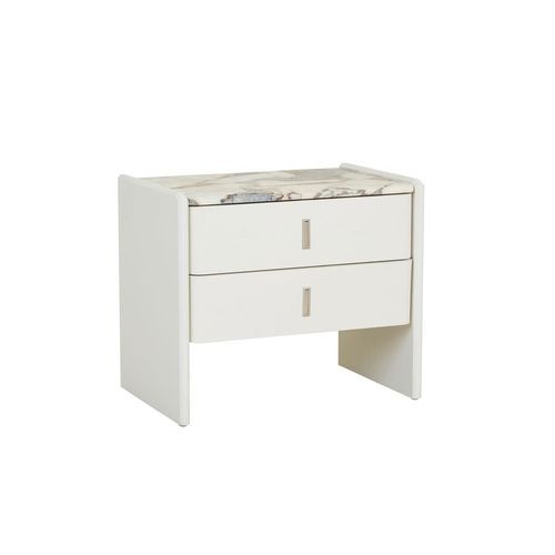 Pearce Marble 2 Drawer Bedside