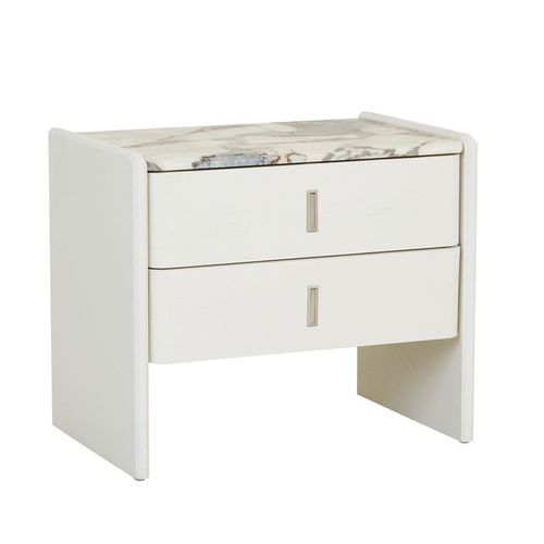 Pearce Marble 2 Drawer Bedside