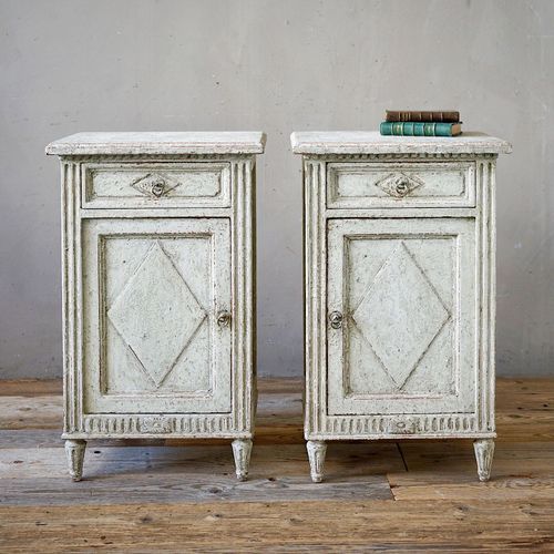 Antique French Directoire Bedside Cabinets (Pair)