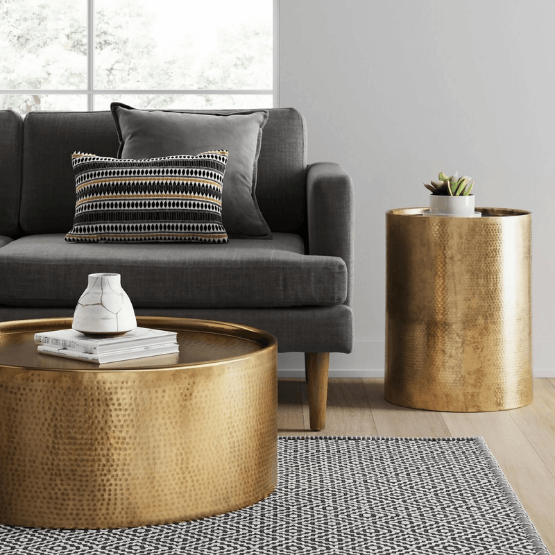 Hudson Hammered Barrel Side Table