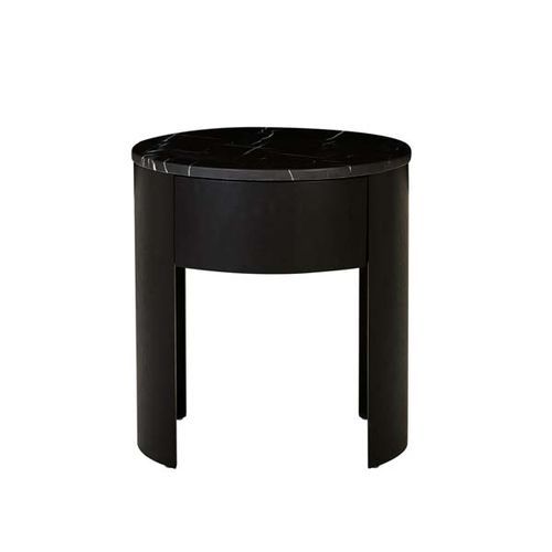 Oberon Crescent Marble Bedside