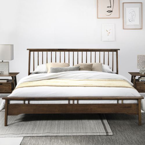 Rome Hardwood Bedside Table | Walnut