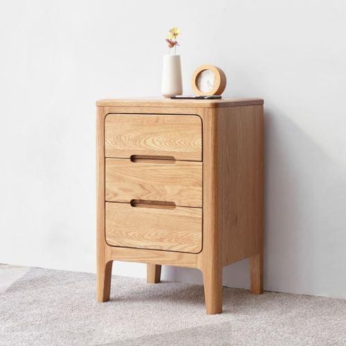 Seattle Natural Solid Oak Bedside Table