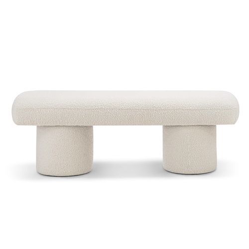 Nico 140cm Bench Seat | Cream Boucle