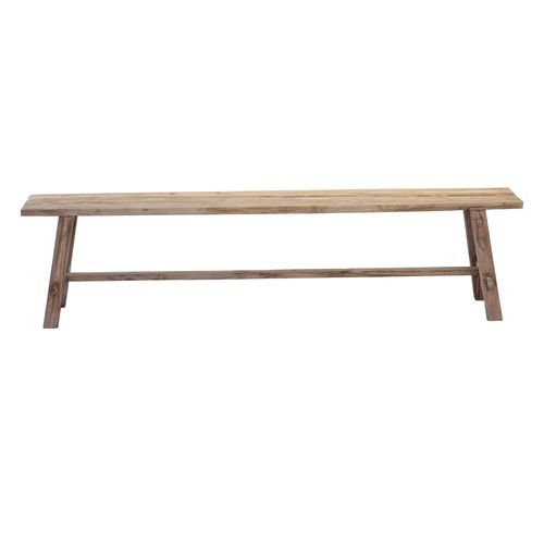 Rustico Reclaimed Teak Bench - Long, Natural