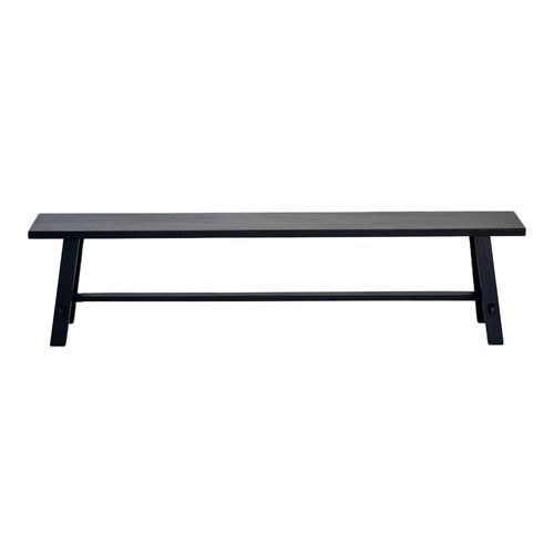 Rustico Reclaimed Teak Bench - Long, Black