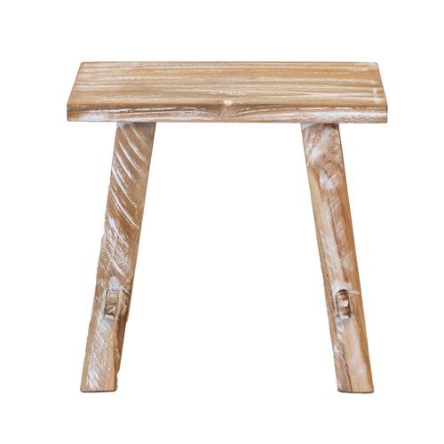 Rustico Reclaimed Teak Bench - Small, Whitewash